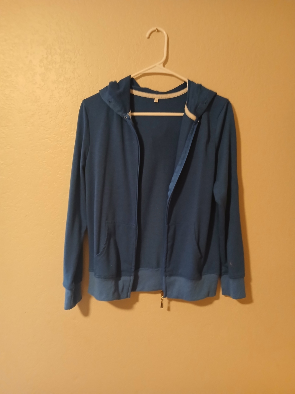 Classic Women's Blue Zip Hoodie Jacket